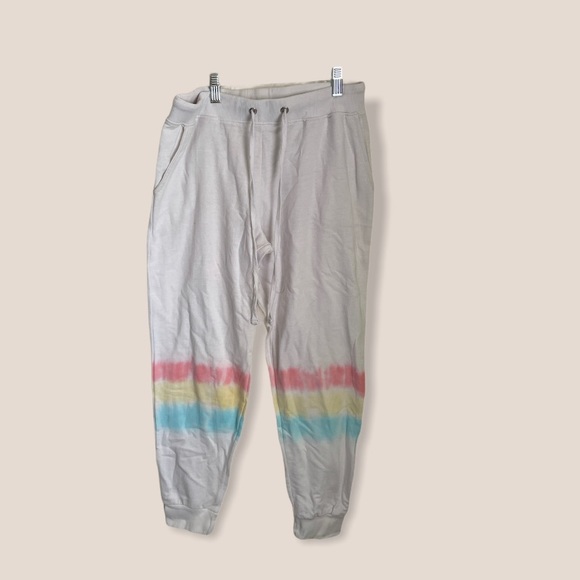 jolie and joy Pants - Jolie and Joy white, tie dye joggers